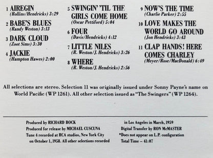 Lambert, Hendricks & Ross - The Swingers! (CD) | Near Mint (NM) Near Mint (NM)-