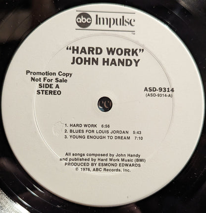 John Handy - Hard Work *TERRE HAUTE/PROMO* | Near Mint (NM) Excellent (EX)-
