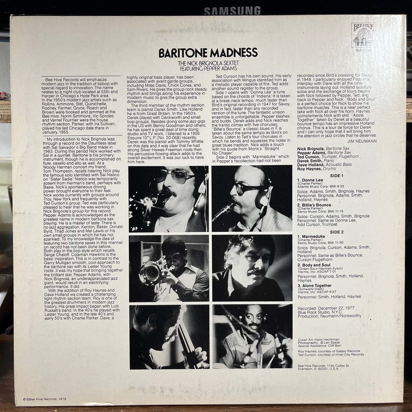 The Nick Brignola Sextet - Baritone Madness (LP) | Near Mint (NM) Near Mint- (NM-)-