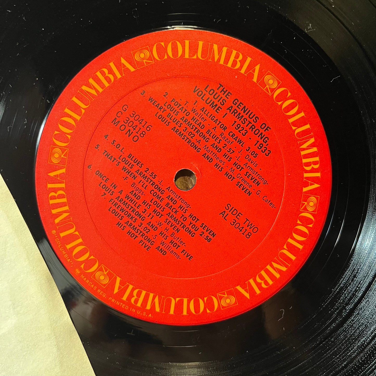 Louis Armstrong - The Genius Of Louis Armstrong Volume 1: 1923-1933 (VINYL 2xLP COLUMBIA G 30416 1971) | USED Near Mint (NM or M-) Near Mint- (NM-)-