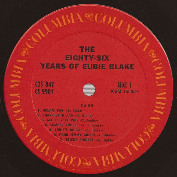 Eubie Blake - The Eighty-Six Years Of Eubie Blake | Near Mint (NM) Very Good Plus (VG+)-