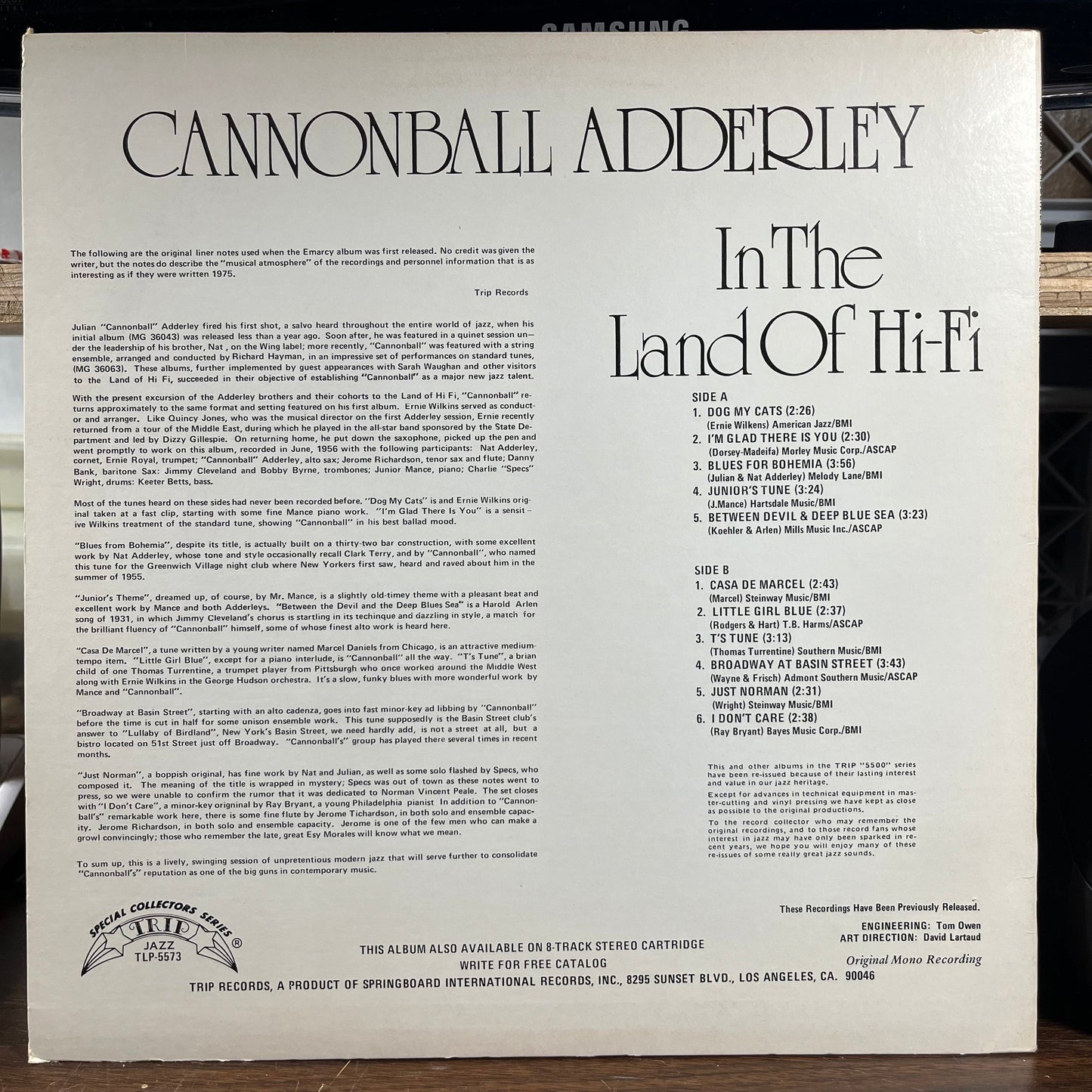 Cannonball Adderley - In The Land Of Hi-Fi (LP) | Near Mint (NM) Near Mint (NM)-
