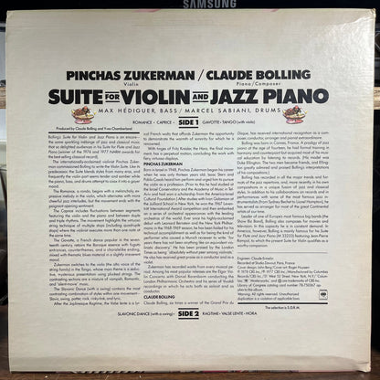 Pinchas Zukerman - Suite For Violin And Jazz Piano (LP) | Near Mint (NM) Near Mint (NM)-