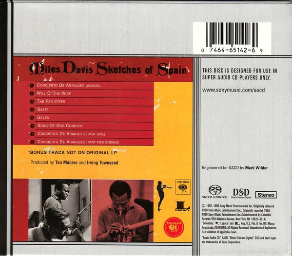 Miles Davis - Sketches Of Spain (SACD) | Near Mint (NM) Near Mint (NM)-