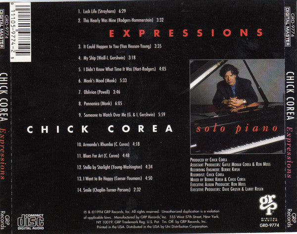 Chick Corea - Expressions (CD) | Near Mint (NM) Near Mint (NM)-