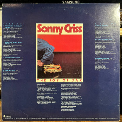 Sonny Criss - The Joy Of Sax (LP) | Near Mint (NM) Excellent (EX)-
