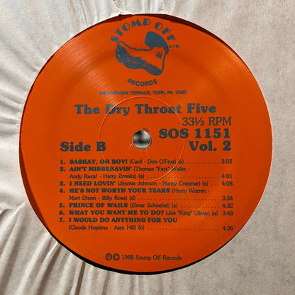 The Dry Throat Five - My Melancholy Baby (VINYL LP STOMP OFF SOS 1151 1988) | USED Near Mint (NM or M-) Near Mint (NM)-