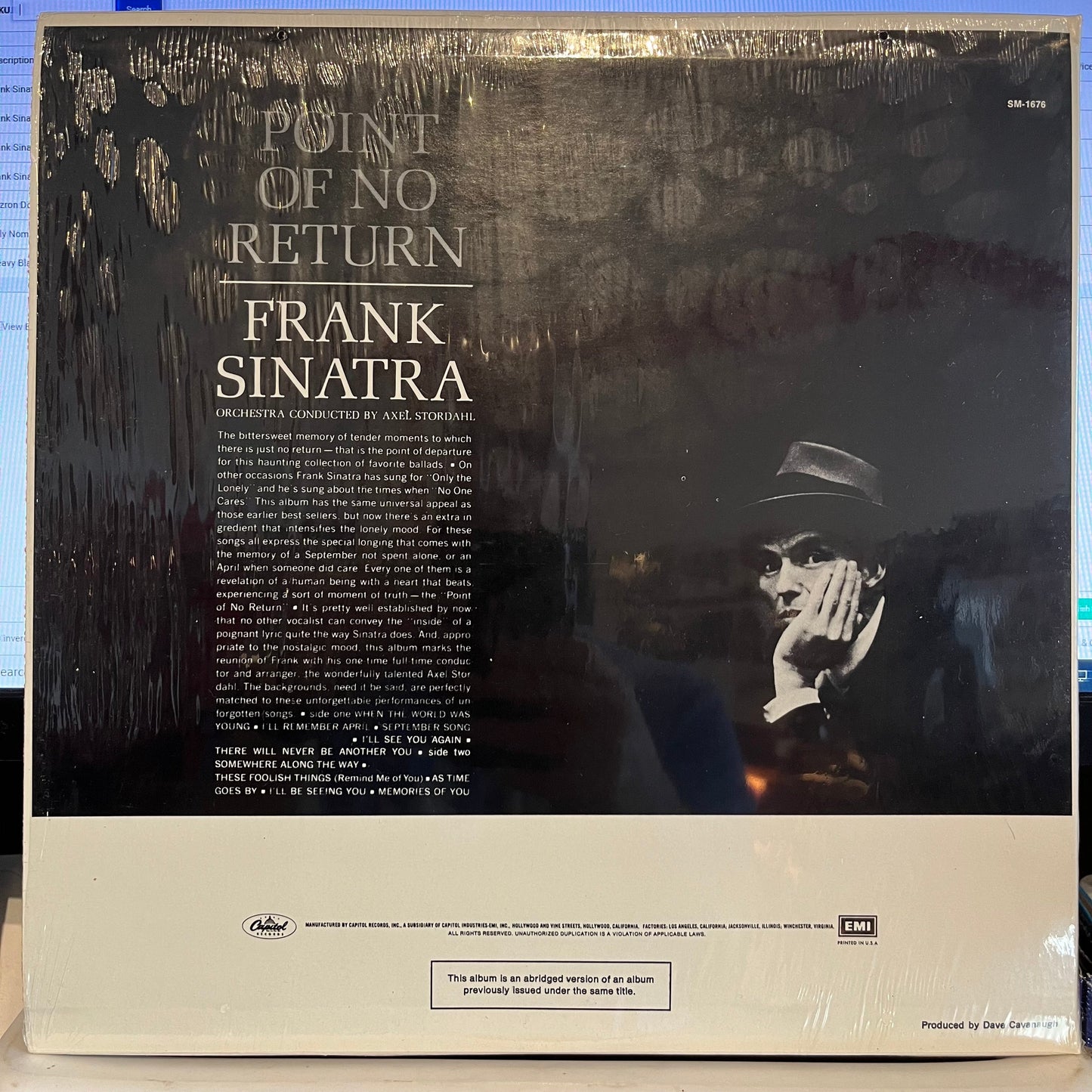 Frank Sinatra - Point Of No Return | Near Mint (NM) Near Mint (NM)-