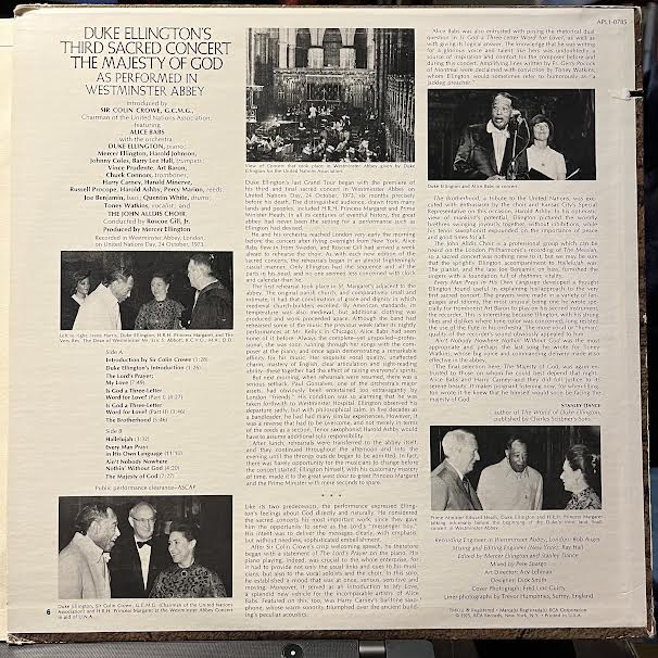 Duke Ellington And His Orchestra - Duke Ellington's Third Sacred Concert, The Majesty Of God, As Performed In Westminster Abbey (VINYL) | Near Mint (NM) Excellent+ (EX+)-
