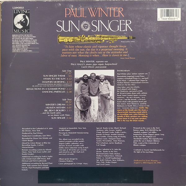Paul Winter (2) - Sun Singer *SHRINK* | Near Mint (NM) Near Mint (NM)-