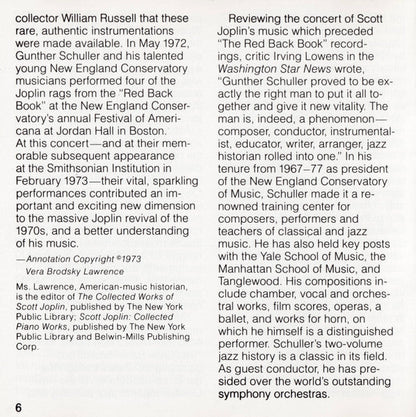 Scott Joplin - The Red Back Book · Elite Syncopations (CD) | Near Mint (NM) Near Mint (NM)-