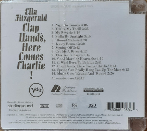 Ella Fitzgerald - Clap Hands, Here Comes Charlie! (SACD) | Near Mint (NM) Near Mint (NM)-