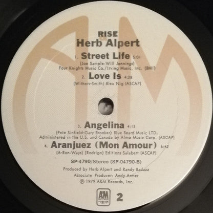 Herb Alpert & The Tijuana Brass - Rise (VINYL) | Near Mint (NM) Near Mint (NM)-