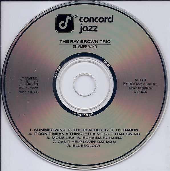 Ray Brown Trio - Summer Wind (Live At The Loa) (CD) | Near Mint (NM) Near Mint (NM)-