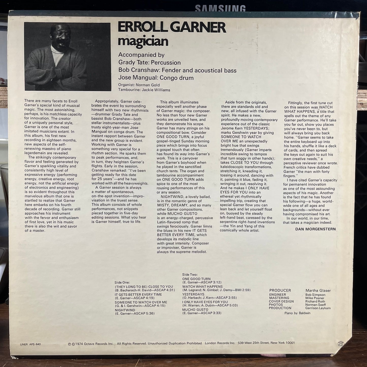 Erroll Garner - Magician (LP) | Near Mint (NM) Very Good Plus (VG+)-