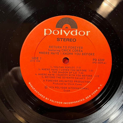 Return To Forever - Where Have I Known You Before (VINYL) | Near Mint (NM) Very Good Plus (VG+)-