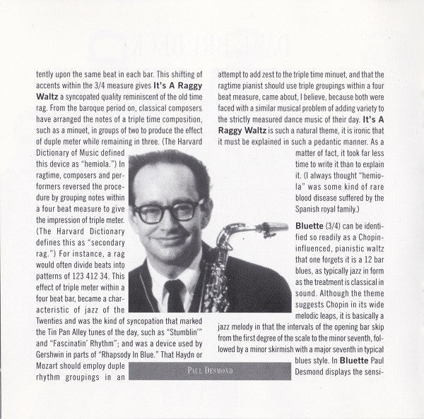 The Dave Brubeck Quartet - Time Further Out (Miro Reflections) (CD) |-