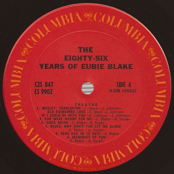 Eubie Blake - The Eighty-Six Years Of Eubie Blake | Near Mint (NM) Very Good Plus (VG+)-
