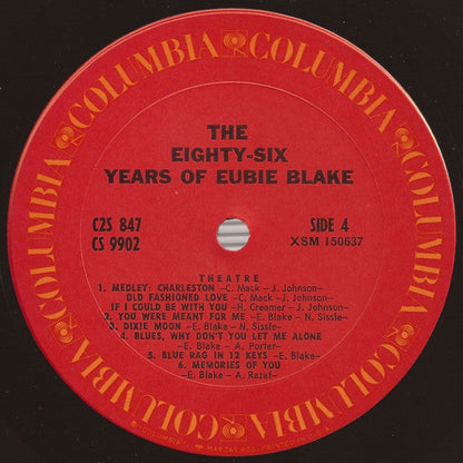 Eubie Blake - The Eighty-Six Years Of Eubie Blake | Near Mint (NM) Very Good Plus (VG+)-