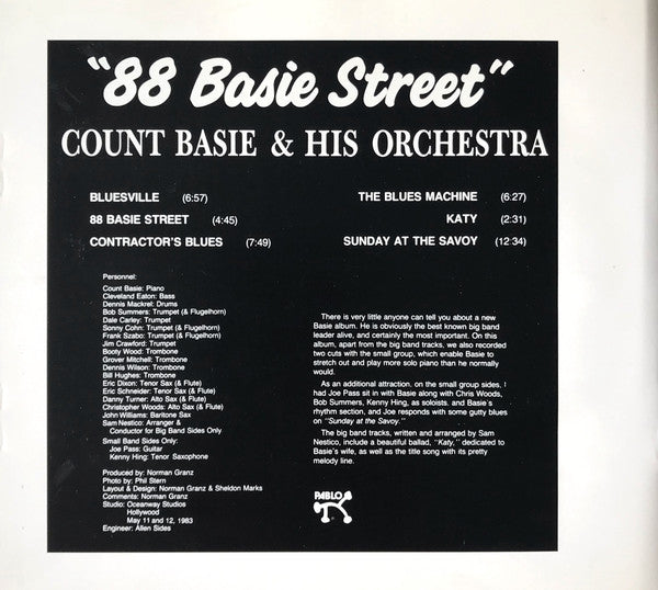 Count Basie Orchestra - "88 Basie Street" (XRCD) | Near Mint (NM) Excellent (EX)-
