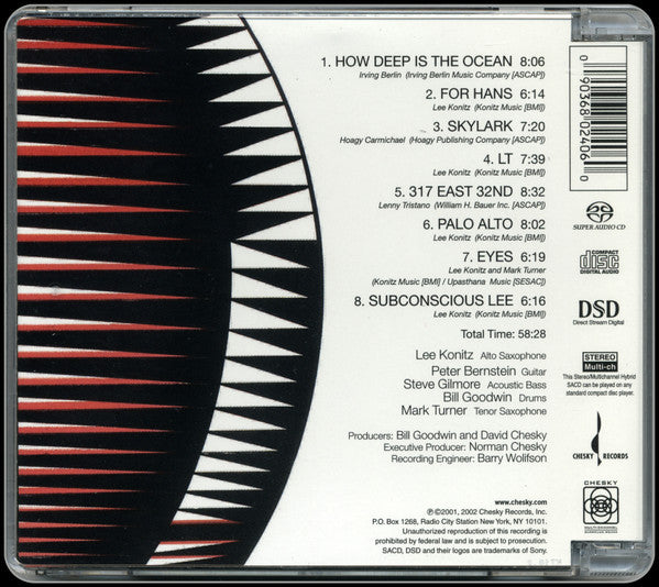 Lee Konitz - Parallels (SACD) | Near Mint (NM) Excellent+ (EX+)-