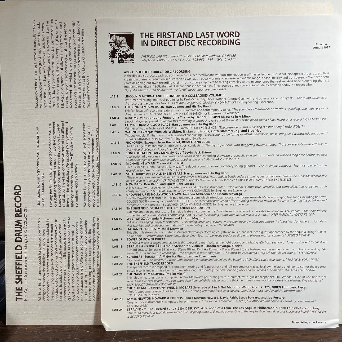 Jim Keltner - The Sheffield Drum Record (VINYL) | Near Mint (NM) Near Mint (NM)-