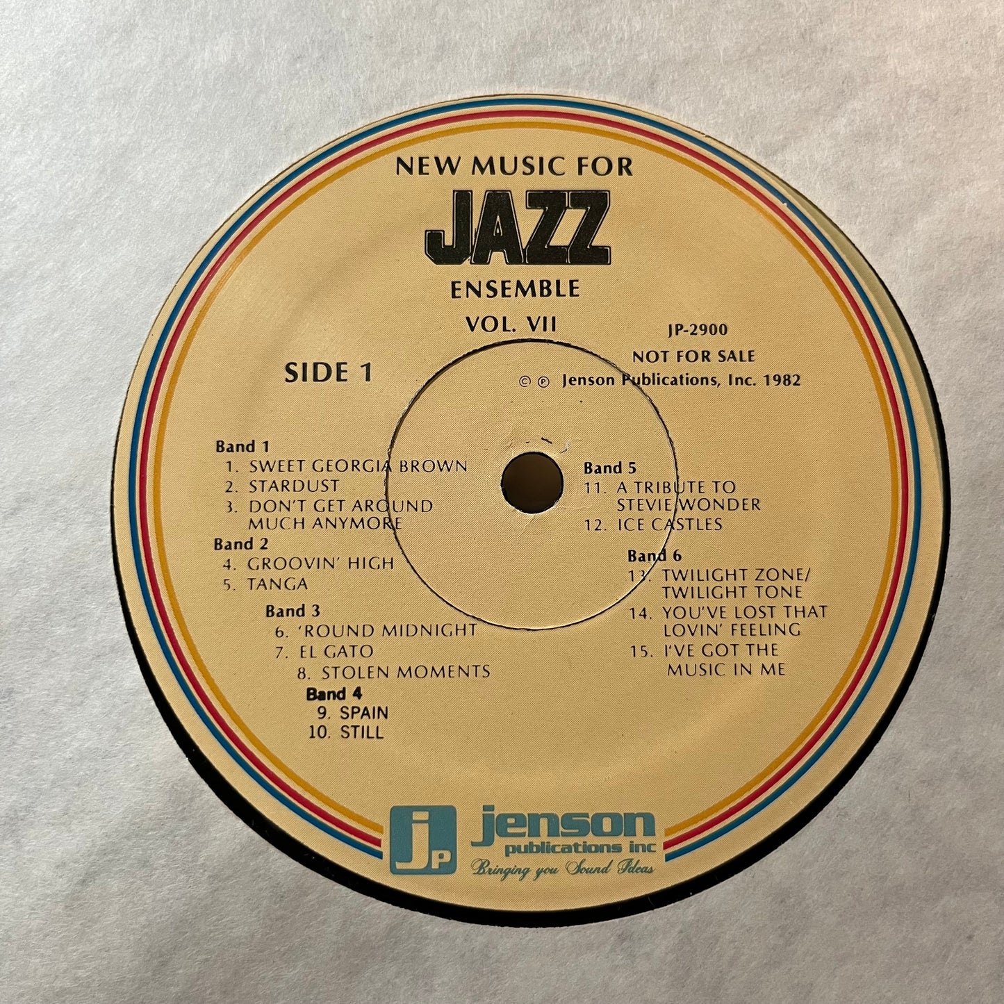 Various - New Music For Jazz Ensemble Vol. VII (VINYL LP JENSON PUBLICATIONS INC. JP-2900 1982) | USED Near Mint (NM or M-) Excellent+ (EX+)-