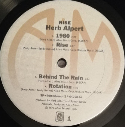 Herb Alpert & The Tijuana Brass - Rise (VINYL) | Near Mint (NM) Near Mint (NM)-