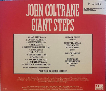 John Coltrane - Giant Steps (CD) | Near Mint (NM) Near Mint (NM)-