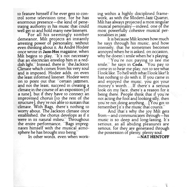 Milt Jackson - Plenty, Plenty Soul (CD) | Near Mint (NM) Near Mint (NM)-