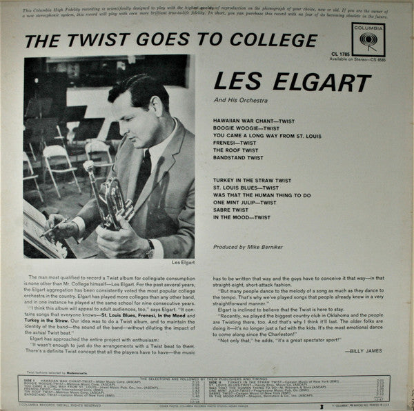 Les Elgart And His Orchestra - The Twist Goes To College | Very Good Plus (VG+) Near Mint (NM)-