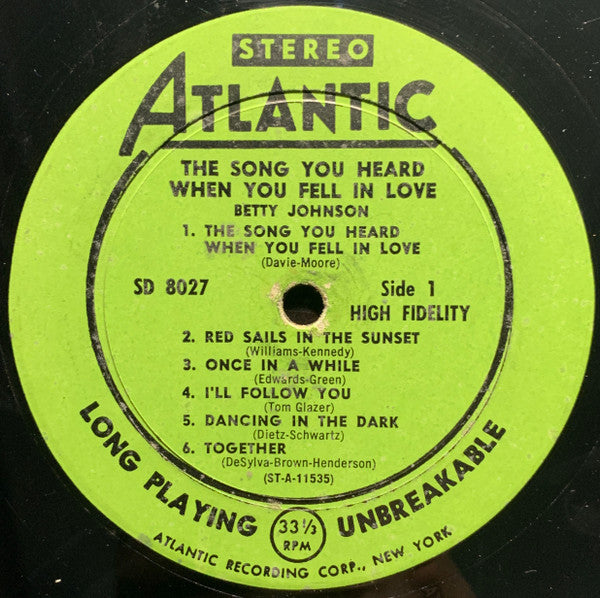 The Song You Heard When You Fell In Love . . . (VINYL) | Very Good Plus (VG+) Very Good Plus (VG+)-