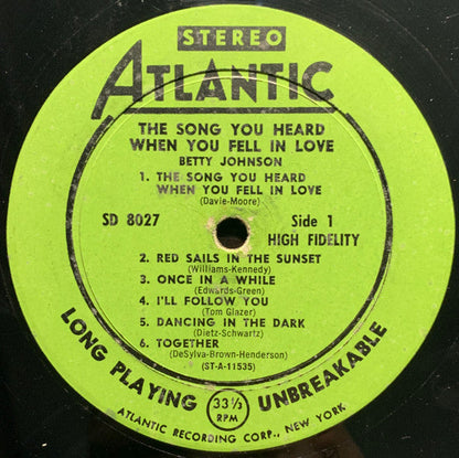 The Song You Heard When You Fell In Love . . . (VINYL) | Very Good Plus (VG+) Very Good Plus (VG+)-