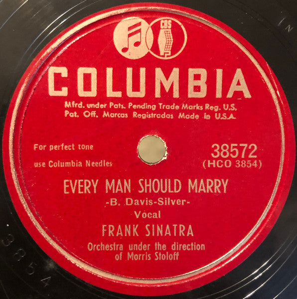 Frank Sinatra - Every Man Should Marry / If I Ever Love Again (10" 78RPM RECORD) | Very Good (VG)-