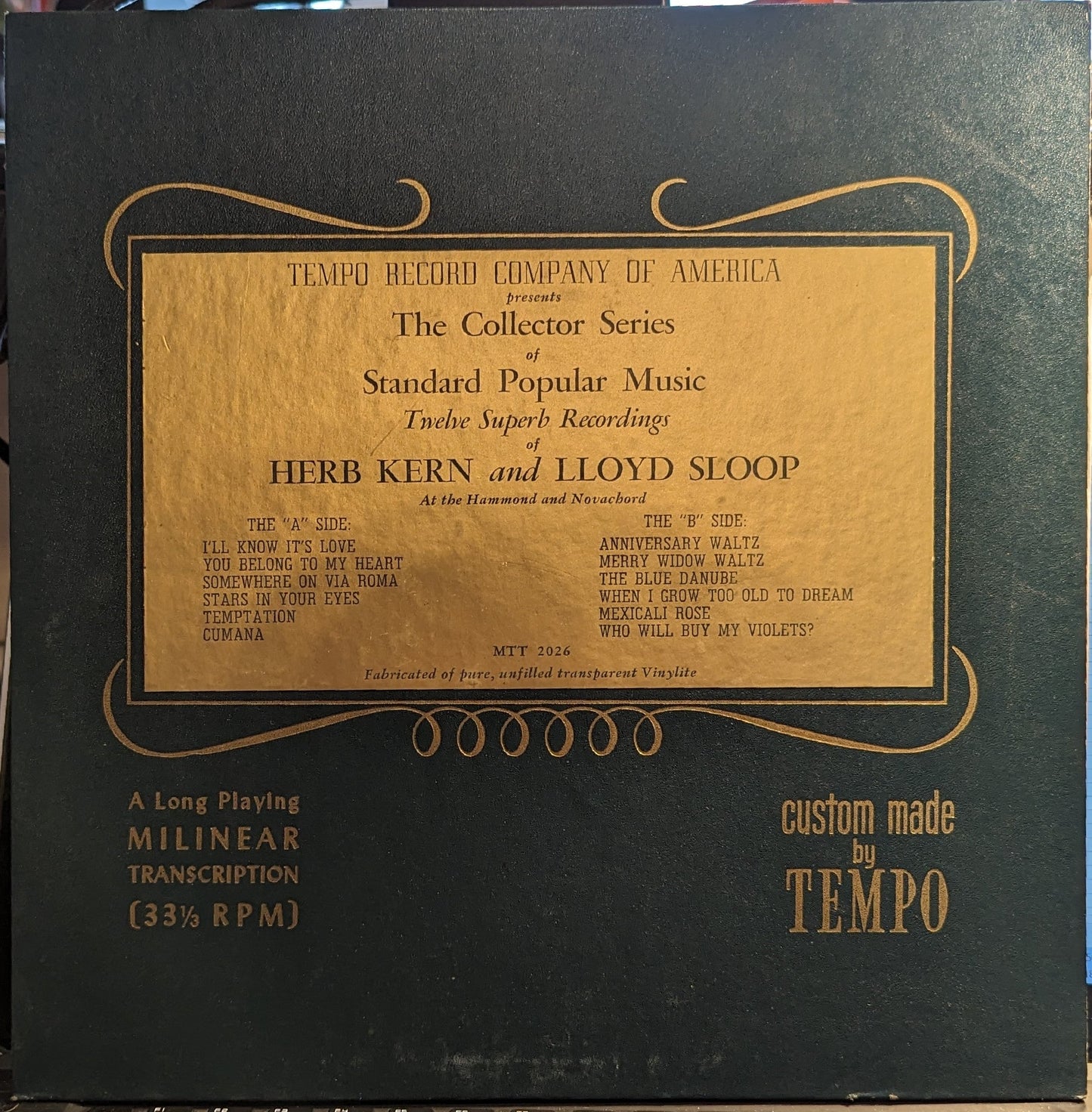 Herb Kern - The Collector Series Of Standard Popular Music *RED* | Very Good (VG) Excellent (EX)-