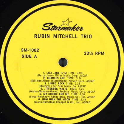 The Rubin Mitchell Trio - The Golden Hands Of Rubin Mitchell | Very Good Plus (VG+) Near Mint (NM)-