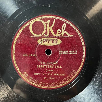 Miff Mole's Molers - A Hot Time In The Old Town / The Darktown Strutters' Ball (10" 78RPM) | Very Good (VG) Generic-