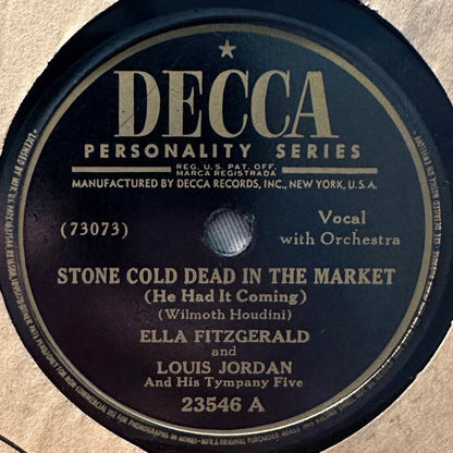 Ella Fitzgerald - Stone Cold Dead In The Market / Petootie Pie (10" 78RPM RECORD) | Very Good (VG) Generic-