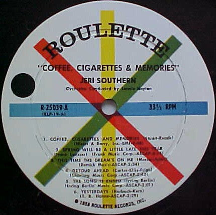 Jeri Southern - Coffee, Cigarettes & Memories | Very Good (VG) Very Good (VG)-