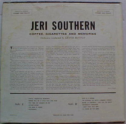 Jeri Southern - Coffee, Cigarettes & Memories | Very Good (VG) Very Good (VG)-