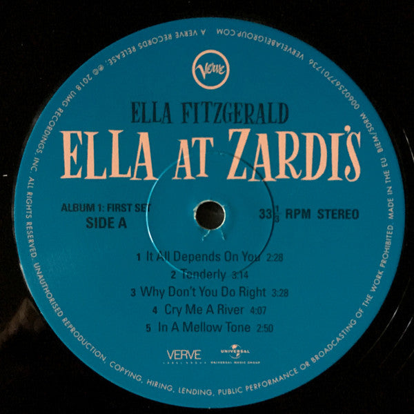 Ella Fitzgerald - Ella At Zardi's | Mint (M) Mint (M)-