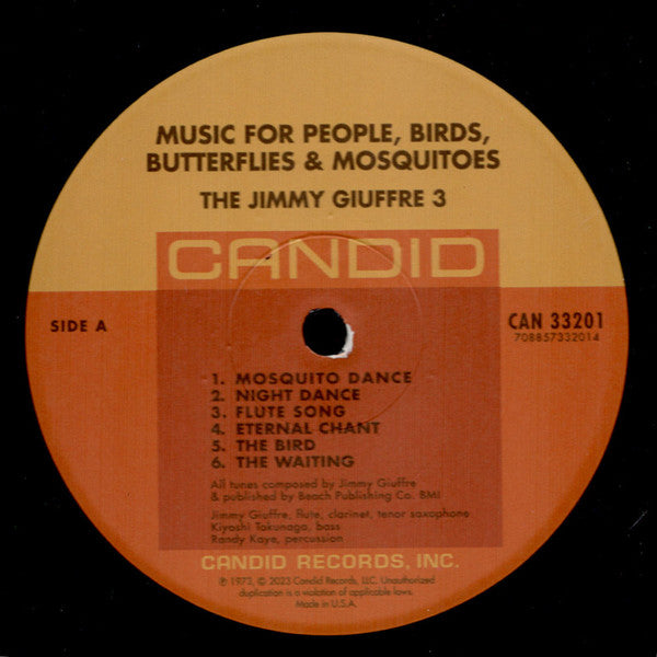 The Jimmy Giuffre Trio - Music For People, Birds, Butterflies & Mosquitoes | Mint (M) Mint (M)-