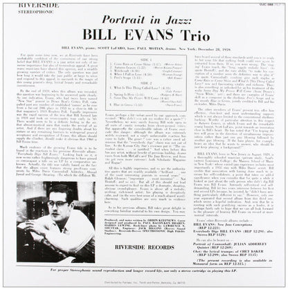 The Bill Evans Trio - Portrait In Jazz (VINYL) | Mint (M) Mint (M)-