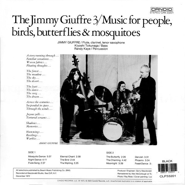 The Jimmy Giuffre Trio - Music For People, Birds, Butterflies & Mosquitoes | Mint (M) Mint (M)-