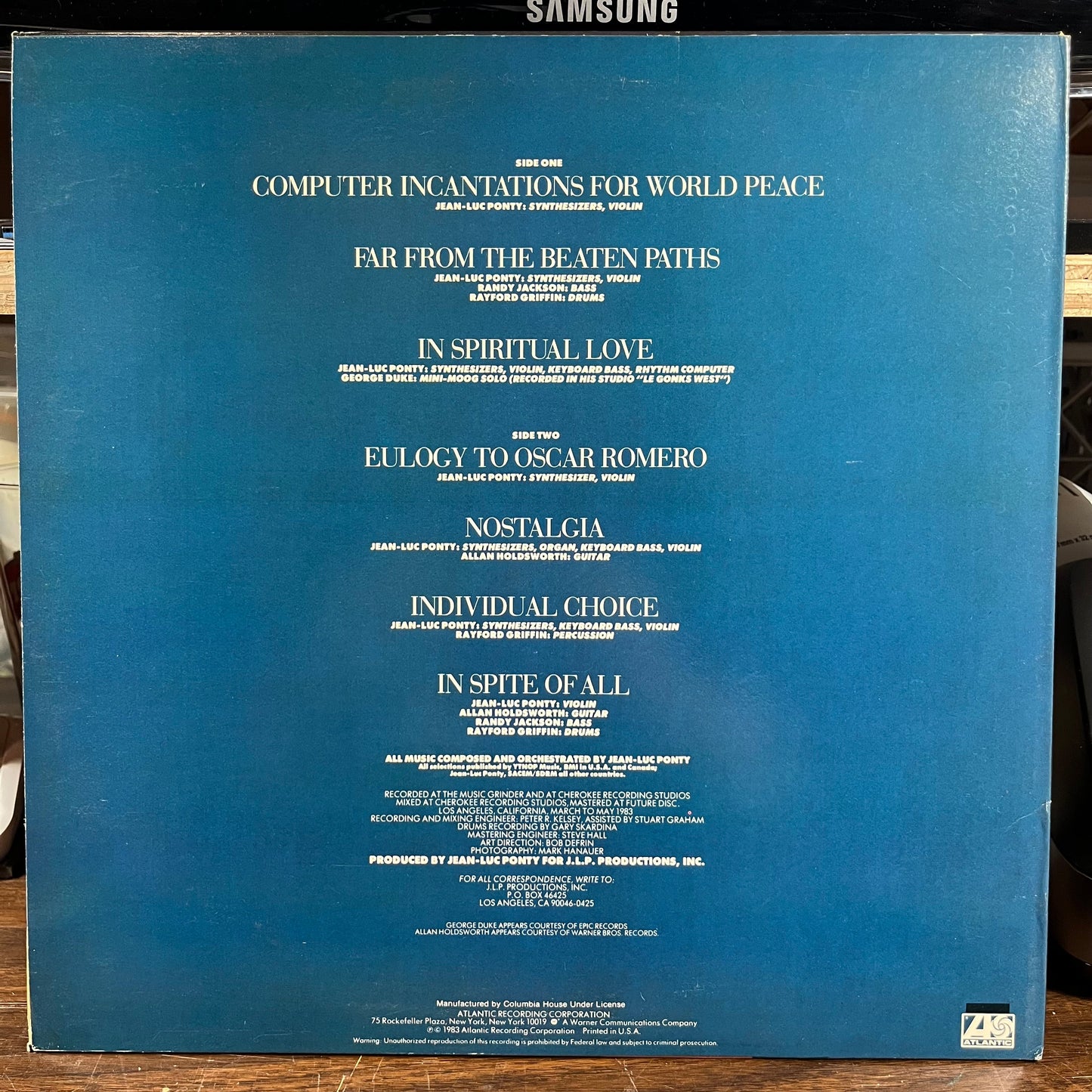 Jean-Luc Ponty - Individual Choice (VINYL) | Near Mint (NM) Near Mint (NM)-
