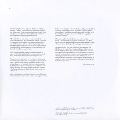 Evan Parker - The Topography Of The Lungs (VINYL) | Mint (M) Mint (M)-