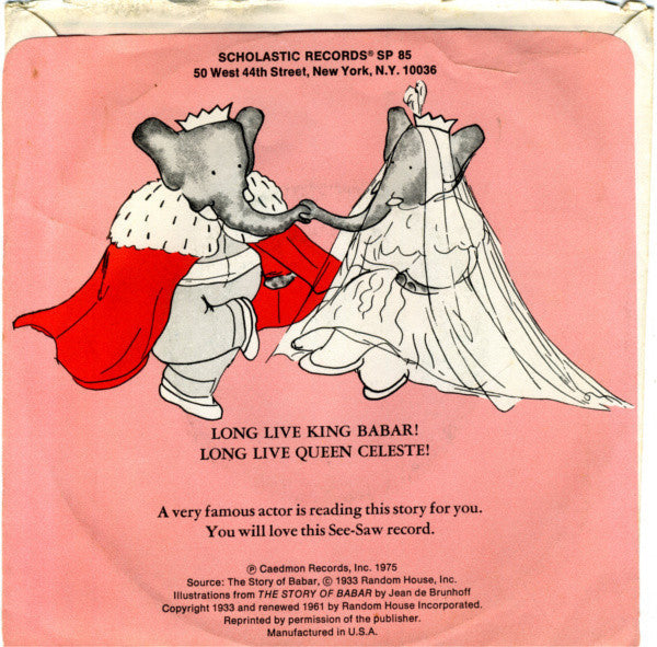 Jean De Brunhoff - The Story Of Babar The Little Elephant | Near Mint (NM) Very Good Plus (VG+)-