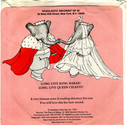 Jean De Brunhoff - The Story Of Babar The Little Elephant | Near Mint (NM) Very Good Plus (VG+)-