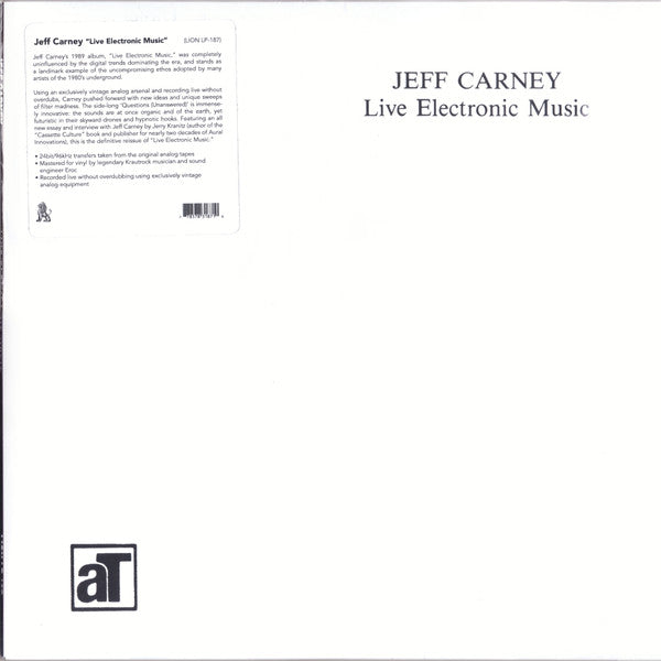 Jeff Carney - Live Electronic Music | Mint (M) Mint (M)-