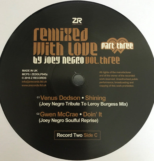 Remixed With Love By Joey Negro (Vol. Three) (Part Three) | Mint (M) Mint (M)-